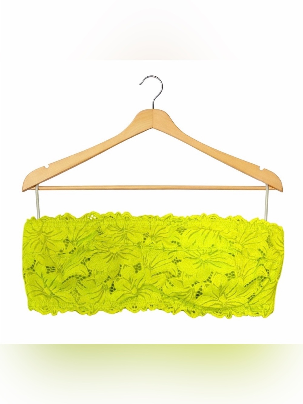Aerie Neon Neon Green Lace Bandeau. Great Condition Size 34D Festival Feminine